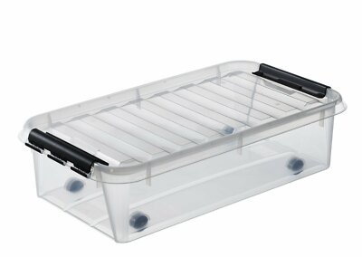 2x ORTHEX SmartStore Classic 35 Box mit Rollen - 31 L - 72x40x19cm - transparent