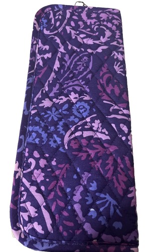 Vera Bradley Curling & Flat Iron Cover Travel Case In Paisley Amethyst New - Picture 4 of 5