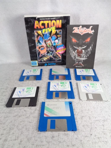 Action Five Game Sierra PC/MS-DOS Silpheed Fire Hawk Thexder Zeliard Oils Well