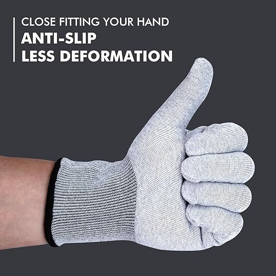 1/2 Grey Vinyl Wrap Gloves, Professional Carbon Fiber AntiStatic Tint