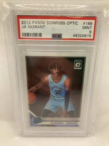 2019-20 Donruss Optic #168 Ja Morant Memphis Grizzlies RC Rookie PSA 9 MINT