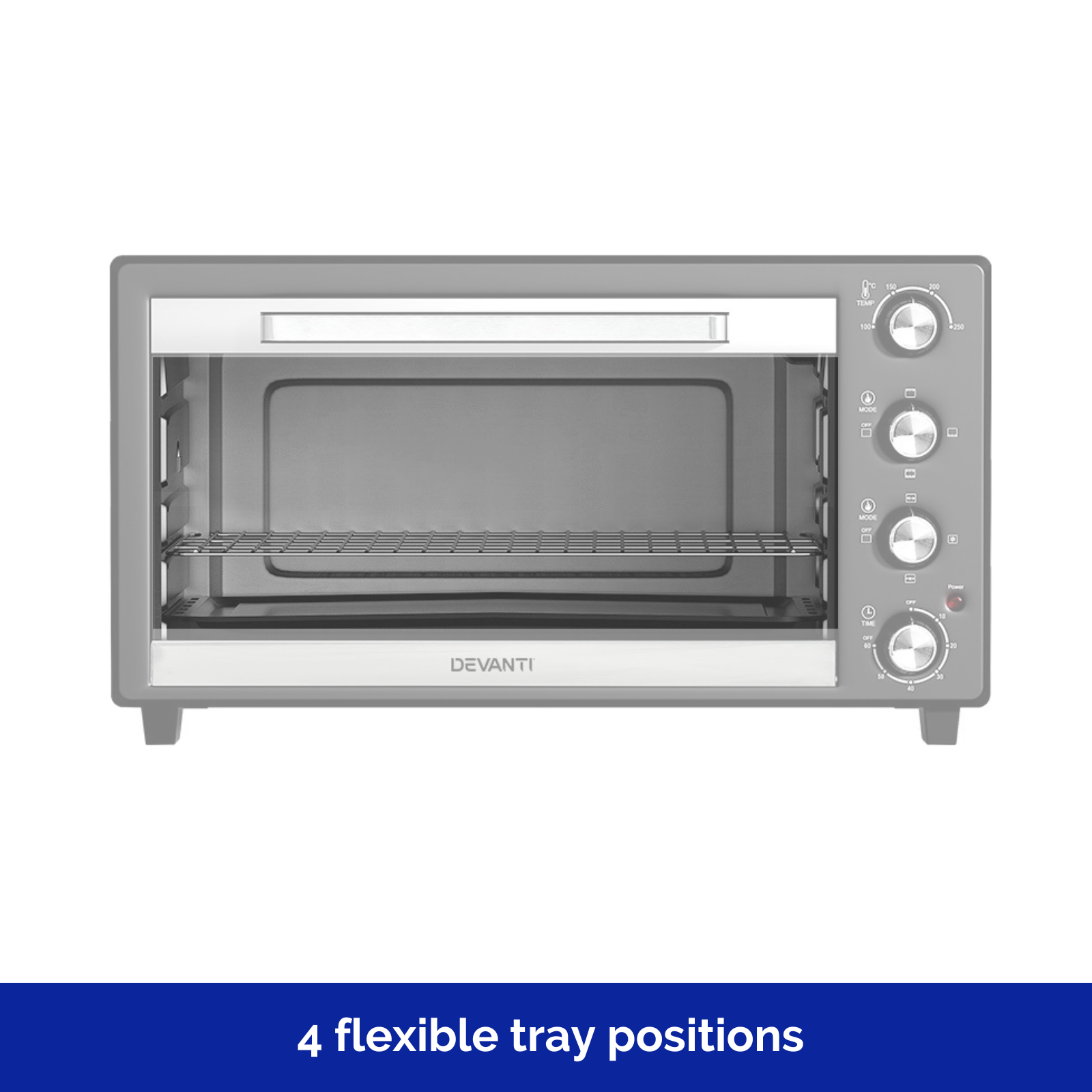 Devanti Electric Convection Oven Bake Benchtop Rotisserie Grill 45L eBay