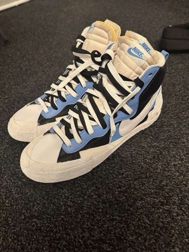 Nike Blazer Mid x Sacai Schwarz Blau Weiß Größe 47,5 Size 13 BV0072-001 - Bild 3 von 9