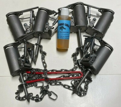 6 Bridger DP Dog Proof raccoon kit ,1 DP setter & 1  Liquid gold Bait New SALE