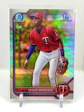 NON AUTO 2022 Bowman Chrome 1st Yasser Mercedes Refractor 247/499 ROOKIE Silver