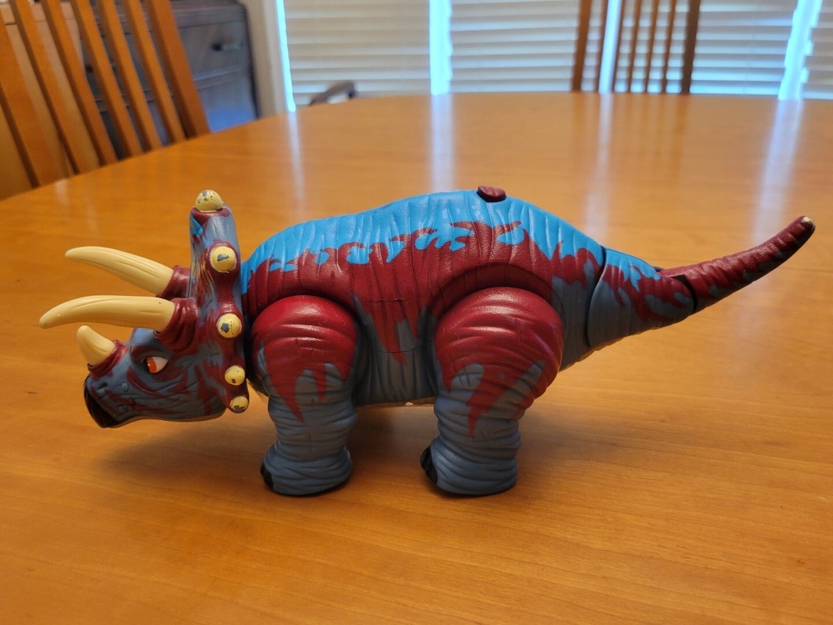 Walking Triceratops Makes Noises Blue Red Dinosaur Mattel 2006 | eBay