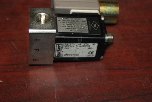 Burkert, 0311 D 1/8, NPT1/4, 24 V, 8 W, Valvola in ottone, NUOVO - Foto 2 di 2