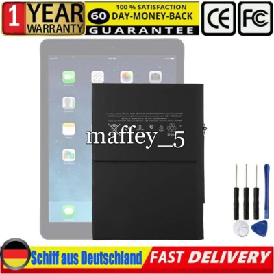 Akku für iPad 5th 6th 7th 8th 9th Generation A1484 A1474 A1475 A1476 A1822 DE