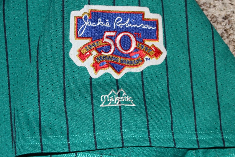 Ken Griffey Jr. Seattle Mariners Teal Majestic XXL Jersey Jackie 50º 20º Parche Foto 3 de 4