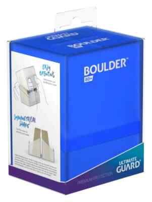 Ultimate Guard 80+ Boulder Standard Size Deck Case Sapphire (Blue) MTG Pokemon
