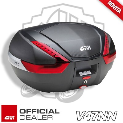 GIVI V47NN Bauletto Koffer Schwarz 47L Mit Einfügen Carbon-Look & Reflektoren