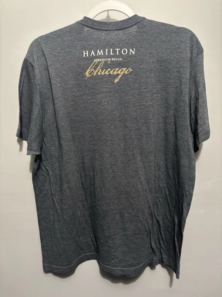Camiseta gris con logotipo de Hamilton Chicago para hombre talla mediana Foto 3 de 4