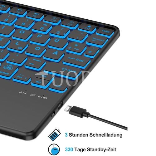 For Lenovo Tab M11 TB-330FU 11" 2024 Backlit Touchpad Keyboard Case Cover Mouse - Picture 13 of 49