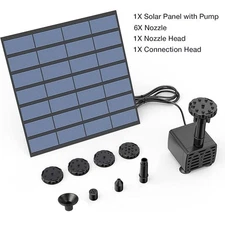 Solar Fountain Water Pump for Outdoor Pool, Small Pond, Garden Fish Tank