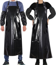 Waterproof Oil Proof Bib Apron Utility Apron Chemical Resistant Apron with Sleev