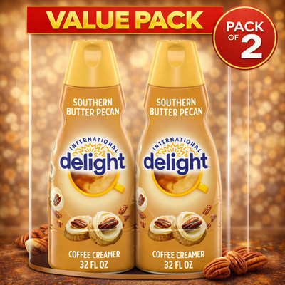 International Delight Southern Butter Pecan Liquid Coffee Creamer 32 oz pack of2