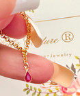 RARE BC® 14K YELLOW GOLD NATURAL EMERALD VICTORIAN TEARDROP CHARM PENDANT RING — photo 3