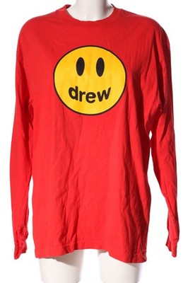 DREW HOUSE Sweatshirt Damen Sweat Gr. DE 40 rot-blassgelb-schwarz Casual-Look