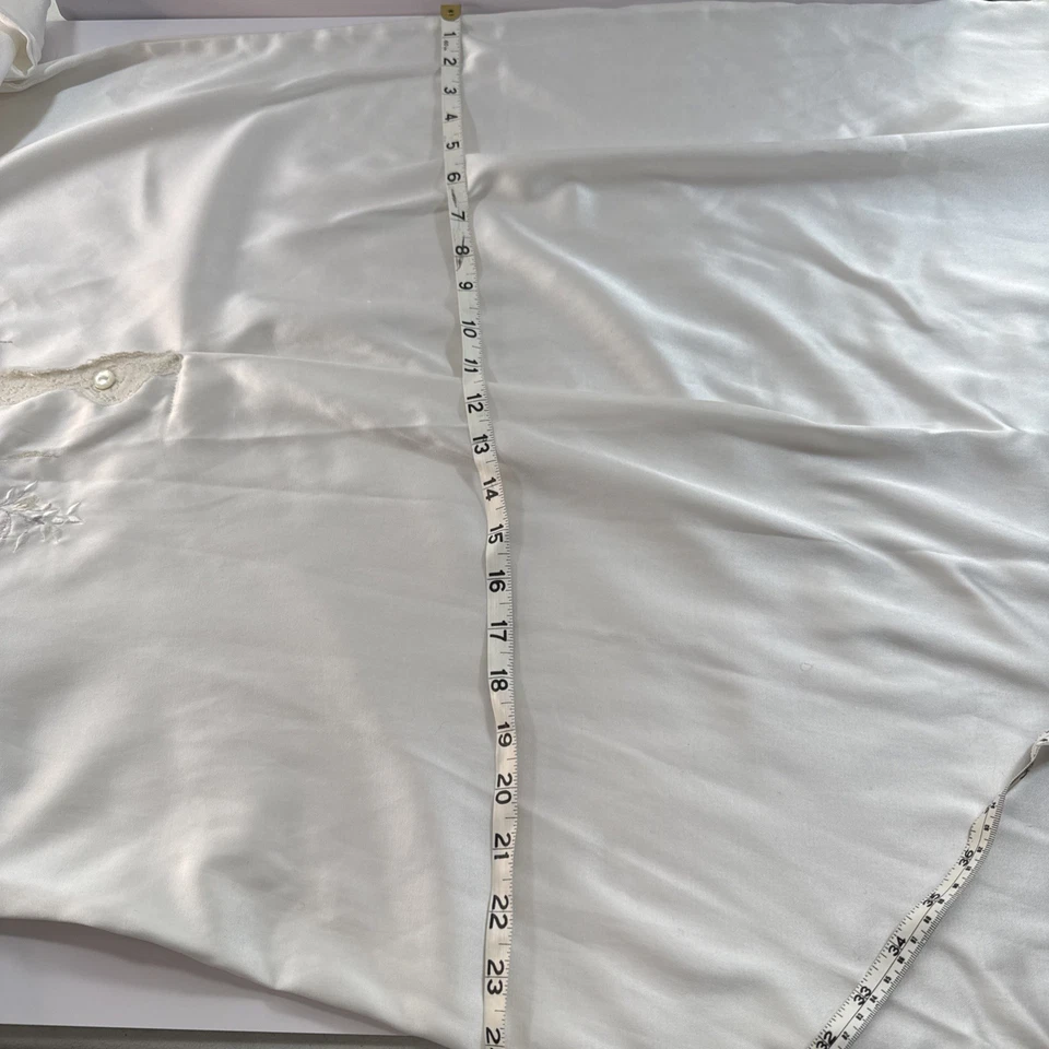 Vestido de noche largo completo vintage Natori Neiman Marcus de encaje marfil Foto 4 de 4