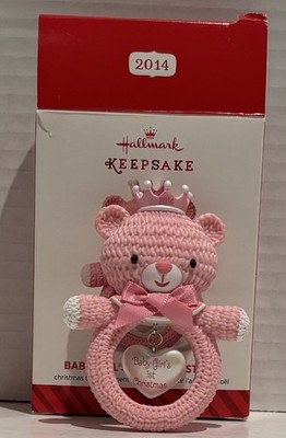 Baby Girl's First Christmas Holiday Hallmark Ornament 2014  New Open Box