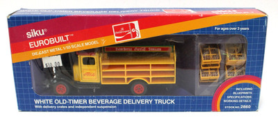 Vtg Siku Eurobuilt 2860 White Old Timer Coca Cola Truck 1:55 MIB West Germany