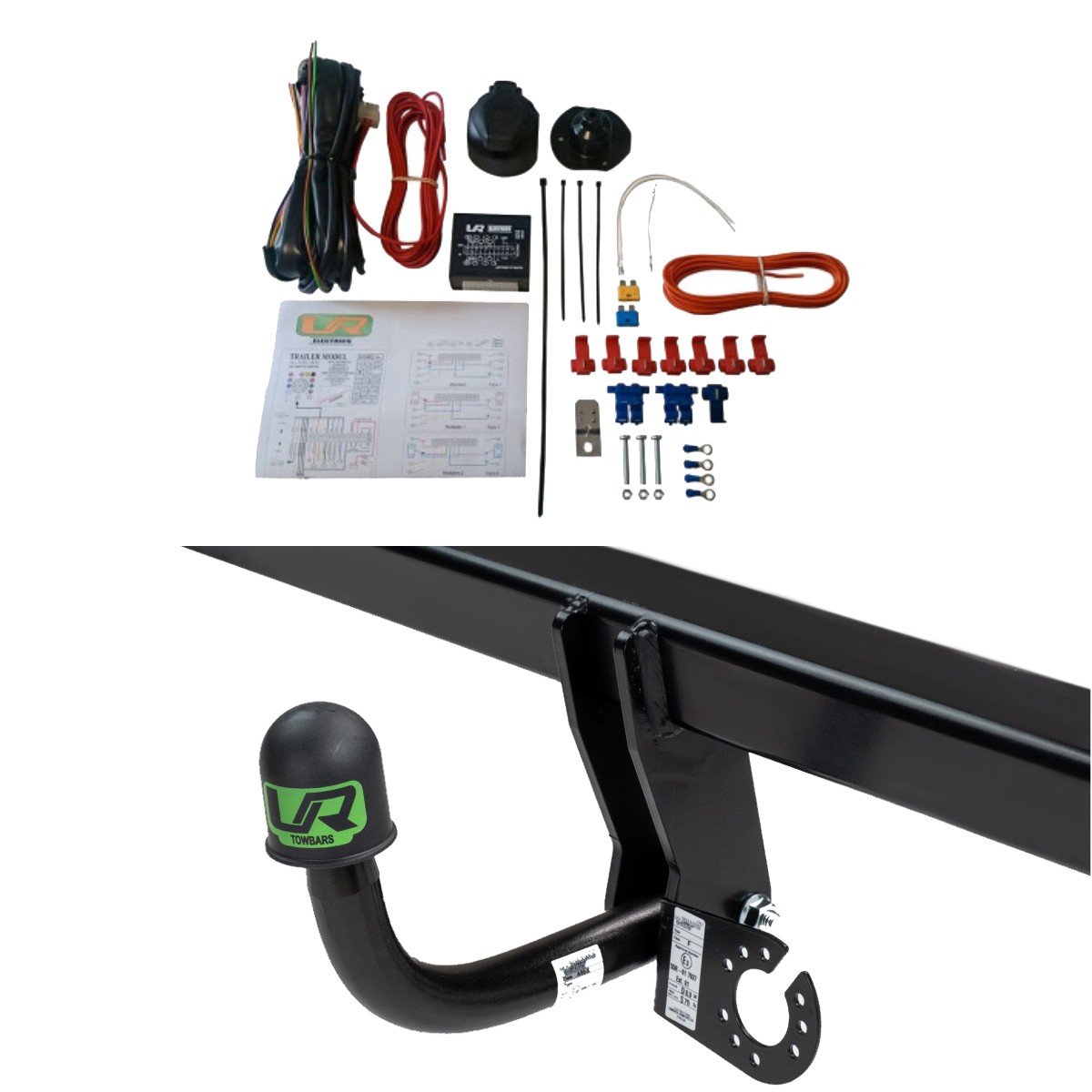 Fixed Swan Neck Towbar+13P Universal Wiring For Daihatsu TERIOS 04/06-10/17