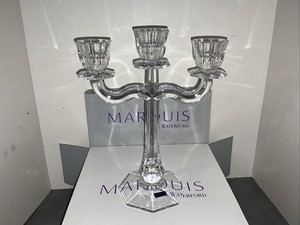 Waterford for MARQUIS lead crystal 3-arm Candelabra Made in Germany 12"Tx10" NIB
