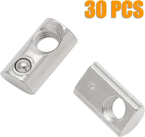 Tuercas en T de extrusión de aluminio 30 piezas M8 tuercas en T, tuercas de resorte en T enrollables, M8 - Imagen 2 de 5