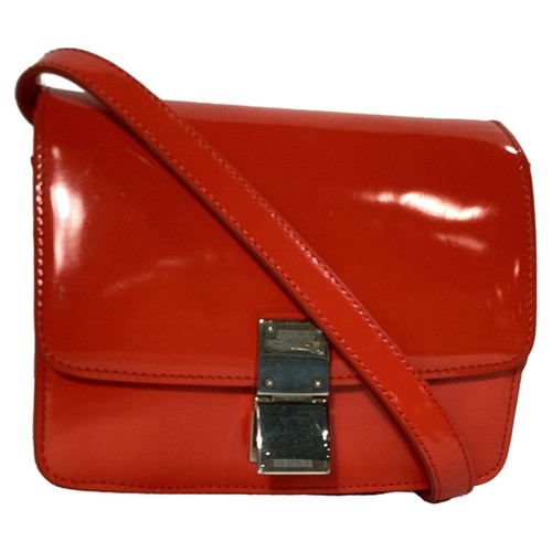Celine Small Classic Box Shoulder Bag In Patent Leather Women Red One Size