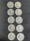 1960's Lot of 10 Washington Qtrs 90% Silver ;  Actual Coins