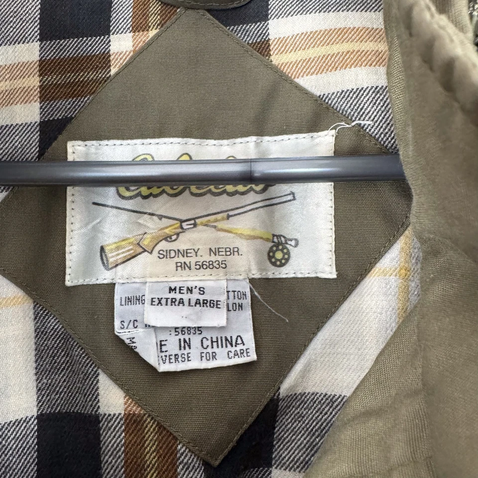 Cabela's Chaleco de Pesca Para Hombres XL Verde Multi Bolsillo Exterior Utilidad Forrado Gorpcore Foto 3 de 4