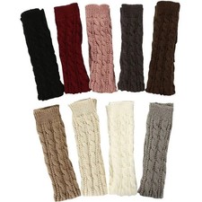 Fingerless Arm Sleeve Gloves Knit Long Wrist Autumn Winter Warm Women Wear Glove
