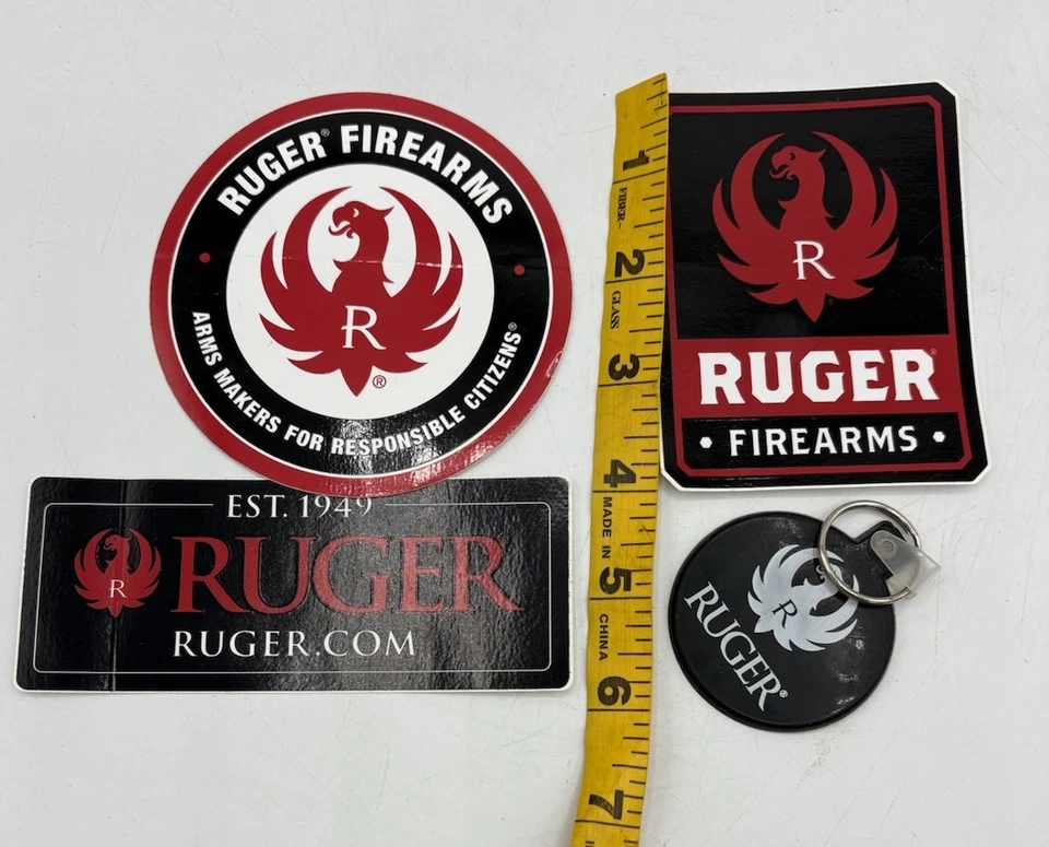Ruger Firearms Gun Show Car Window Safe Laptop Decal Sticker Keychain Lot Of 4 - Image 2 of 2