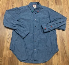 Woolrich Shirt Mens Extra Large Dogfish Head Chambray Button Down Blue