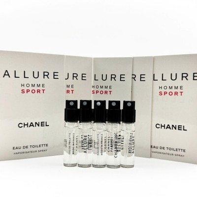 5 Pcs Chanel Allure Homme Sport EDT Sample Spray 1.5ml/0.05oz 
