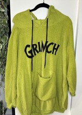 Dr. Seuss The Grinch Fleece Hooded Pajamas Union Suit Costume 2XL Unisex