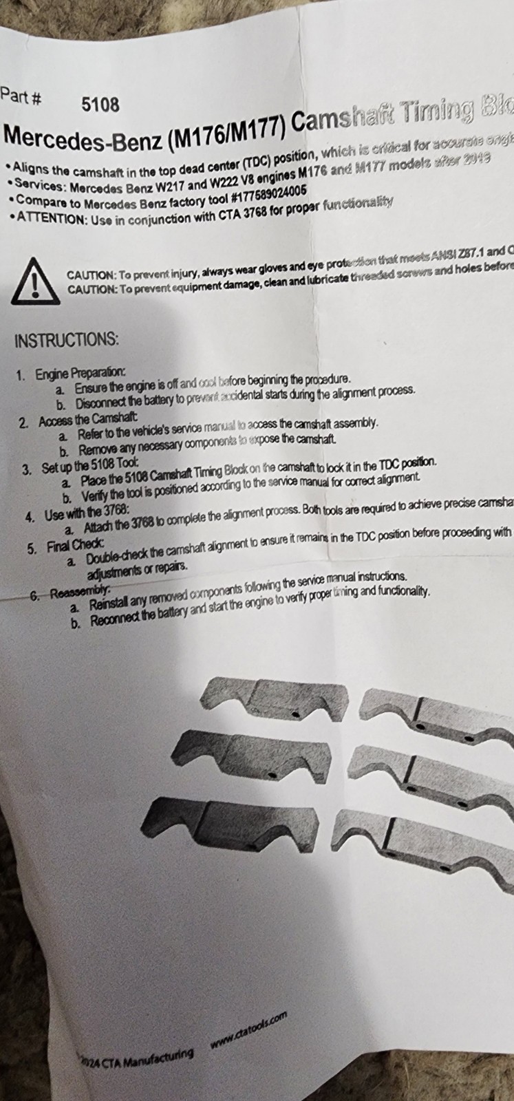 BENZ CAM TIMING BLOCKS-M176/M177.These blo