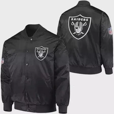 Vintage Las Vegas Raiders Satin Jacket - Satin Retro Bomber Embroidered