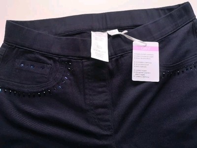 Heine Versand AproductZ Jegging-Hose ''Genf'' dunkelblau Glitzer Gr. 20 M/L 38/40