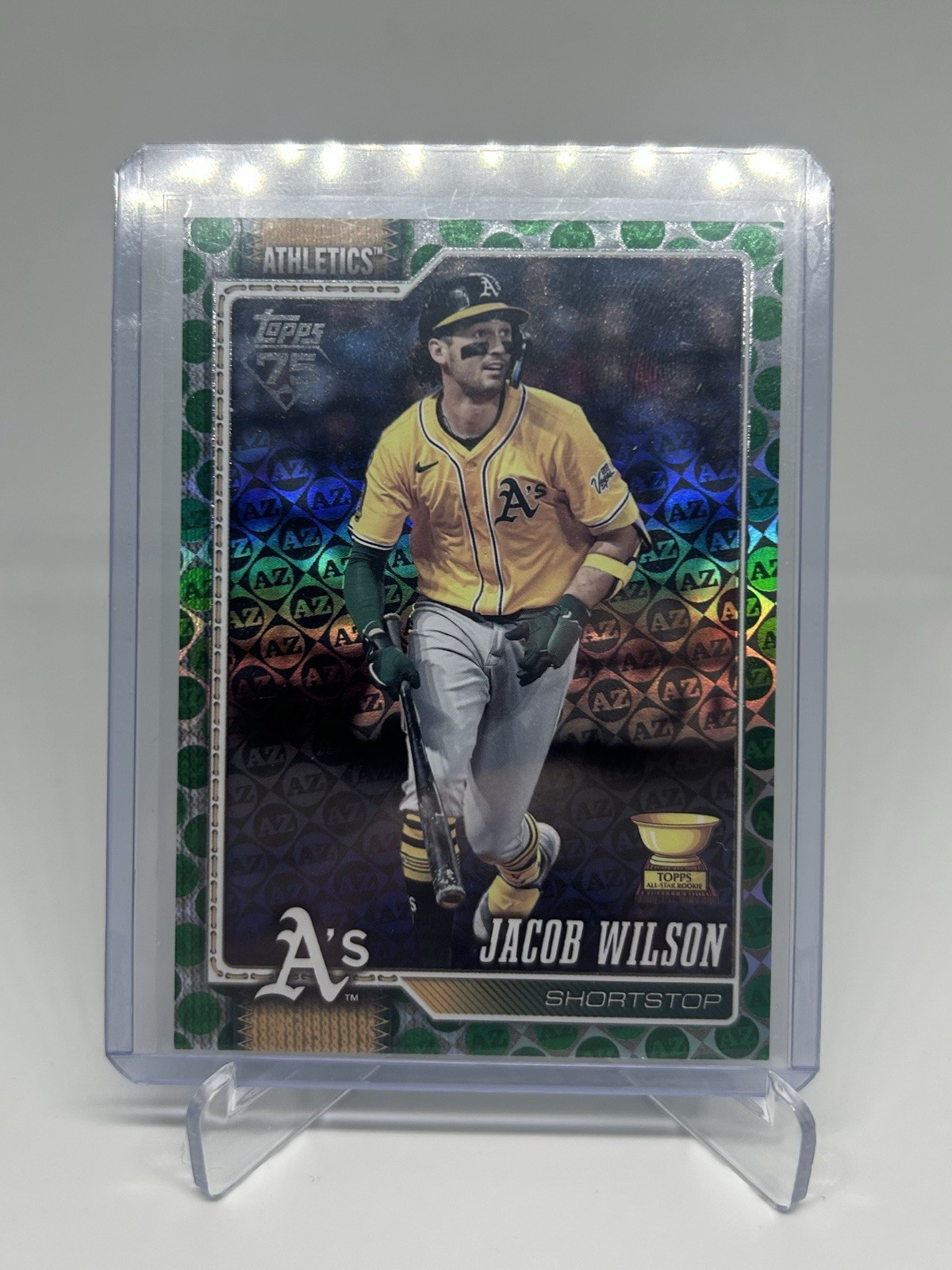 2026 Topps Series 1 Jacob Wilson Oakland Athletics #240 Parallel /99 Green 