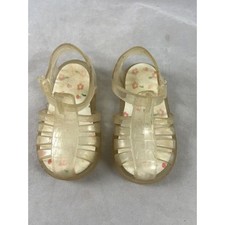 Baby Jelly Sandals Shoes Toddler Size 2-3 T USA Made Baby Jellies Clear Vintage