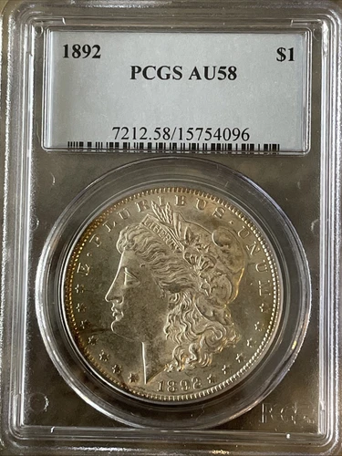 1892 Morgan Dollar PCGS AU58 OBH