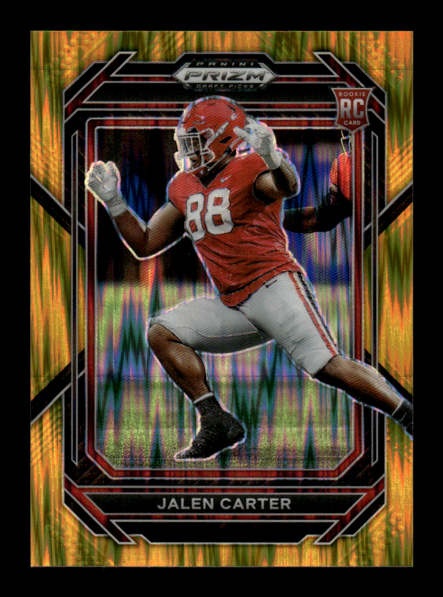 2023 Panini Prizm Draft Picks Jalen Carter #163 Rookie Gold Flash Prizm /49