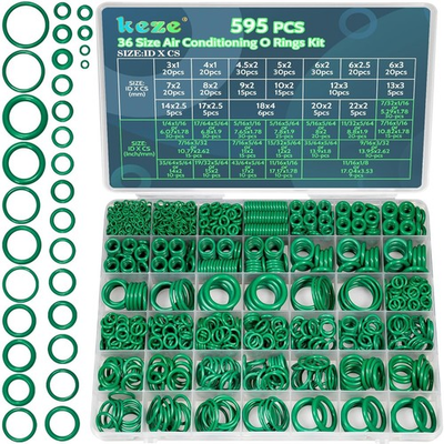 #ad #ad 595 Pcs Air Conditioning O Ring Kit36 Size Seal Rubber O Rings Assortment Set f $24.60