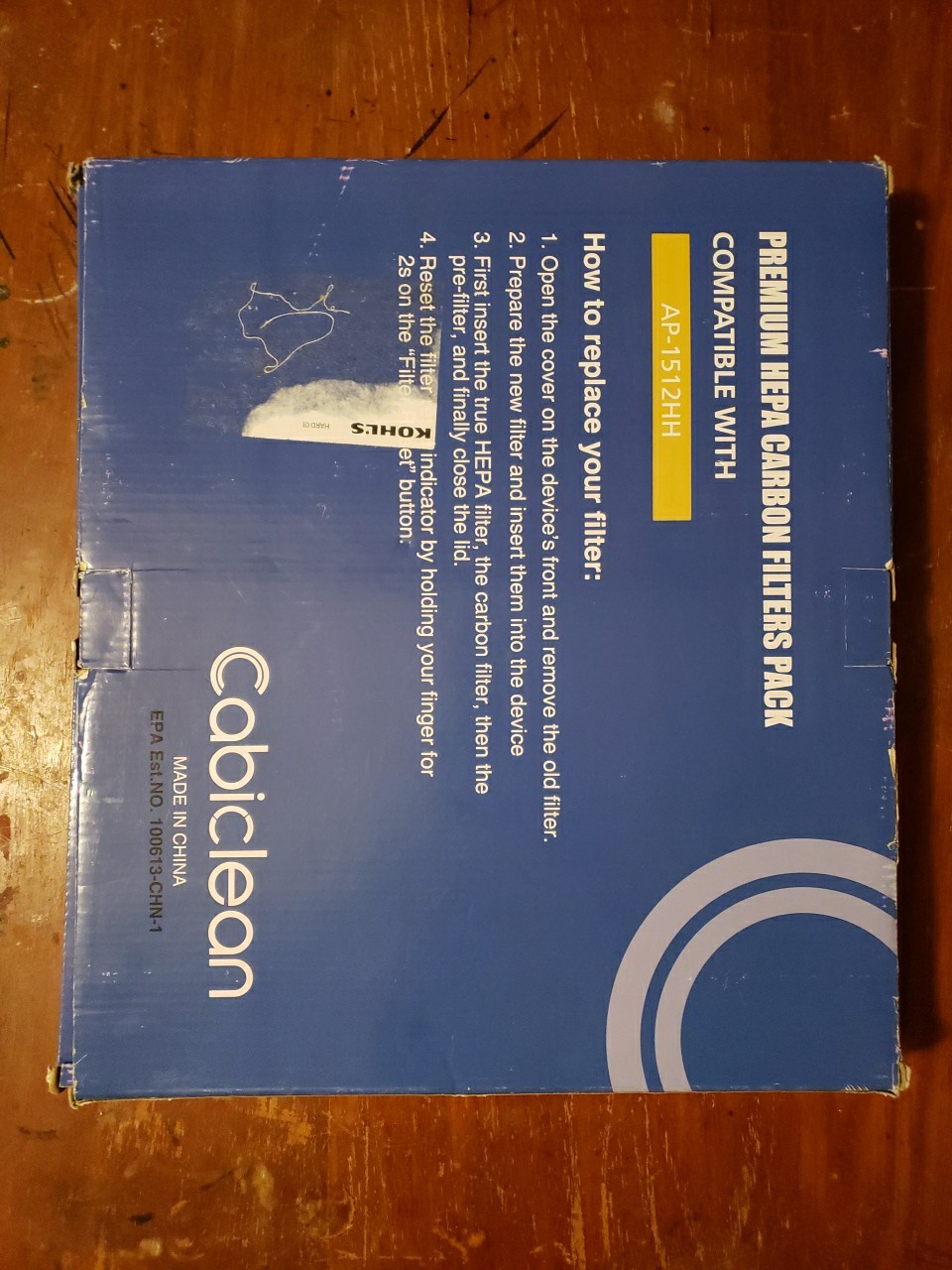 Cabiclean AP-1512HH HEPA and Carbon Filter for Coway Airmega AP-1512HH and 200M