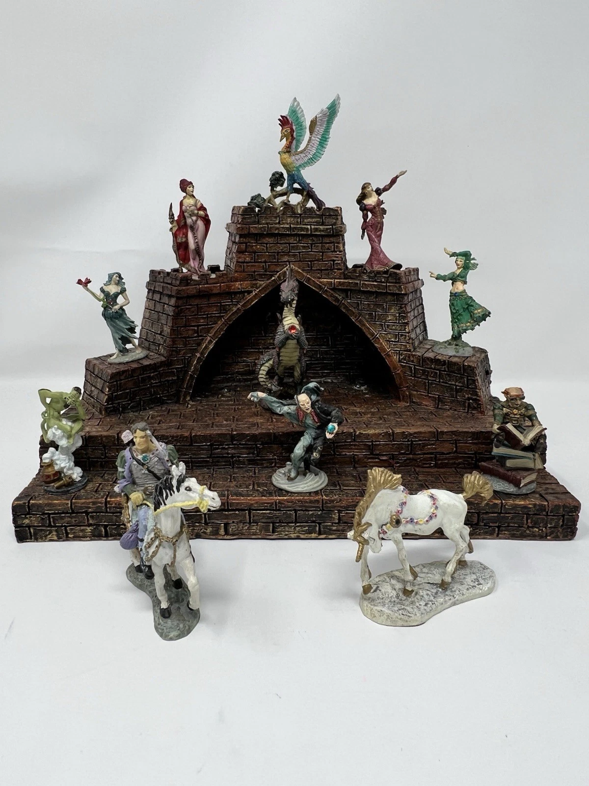 1989 Franklin Mint Enchanted Mountain-11 Mystical Hand Painted Pewter Figurines