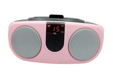 PROSCAN SRCD243 Portable CD Player with AM/FM Radio, Boombox Pink 