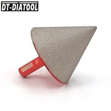 DT-DIATOOL 2" Diamond Chamfer Finger Cone Milling Bits Hex Shank Countersink