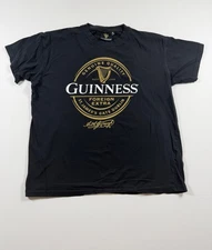 Guinness T-Shirt Mens M Black Short Sleeve Graphic Foreign Extra Logo Tee Dublin