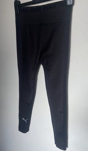 Ladies Puma Leggings running tights Black evoknit uk size small 8 - Picture 8 of 11